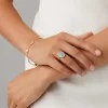 Marco Bicego Siviglia 18ct Yellow Gold Aquamarine and Diamond Ring AB610-B AQ01 Y 02