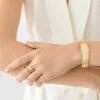 Marco Bicego Lunaria Twist 18ct Yellow Gold Open Band Ring AB661 Y 02 - Larger Width