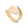 Marco Bicego Lunaria Twist 18ct Yellow Gold Ring With Diamonds AB660 B YW Q6 - Smaller Width
