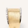 Marco Bicego Lunaria Diamond Band 18ct Yellow Gold Ring AB550 B YW Q6 - Medium Width