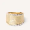 Marco Bicego Lunaria Diamond Band 18ct Yellow Gold Ring AB550 B YW Q6 - Medium Width