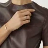 Marco Bicego Lunaria 18ct Yellow Gold 0.09ct Diamond Pave Leaf Bracelet BB2591 B YW
