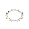 Marco Bicego Paradise Charms Multi 18ct Yellow Gold Gemstone Bracelet 18.5cm BB2584 MIX01T Y 02