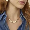 Marco Bicego Lunaria 18ct Yellow Gold Graduated Leaves Necklace 42cm CB1779 Y 02