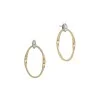 Marco Bicego Marrakech Onde 18ct Yellow Gold 0.03ct Diamond Coil Oval Hoop Earrings OG367 B Y W M5