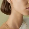 Marco Bicego Onde 18ct Yellow Gold 0.08ct Diamond Double Hoop Earrings OG372-A B1 YW M5
