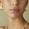 Marco Bicego Lunaria 18ct Yellow Gold Linear Open Hoop Earrings OB1760 Y 02