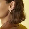 Marco Bicego Jaipur 18ct Yellow Gold 0.08ct Diamond Pave Stud Drop Earrings OB1758 B YW