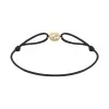 Gucci Interlocking 18ct Yellow Gold Charm and Black Cord Bracelet YBA 874738 001