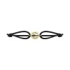 Gucci Interlocking 18ct Yellow Gold Charm and Black Cord Bracelet YBA 874738 001