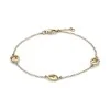Gucci 18ct Yellow Gold Interlocking Chain Bracelet 18cm YBA 87421 4001