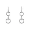 Gucci Horsebit White Gold Diamond Drop Earrings YBD837633001