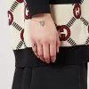 Gucci Trademark Sterling Silver Heart Ring YBC223867002