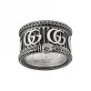 Gucci Interlocking Sterling Silver Snake Motif Ring YBC577201001022
