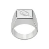 Gucci Interlocking Tag Sterling Silver Signet Ring YBC774046002