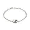 Gucci Interlocking Sterling Silver GG Bracelet YBA481687001 - Size M