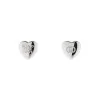 GUCCI Silver Blind For Love Heart Stud Earrings YBD854022001