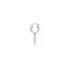Gucci Blind For Love Silver Heart Drop Hoop Earrings YBD854106001