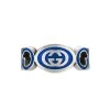 Gucci Boule Silver and Blue Ring YBC753640002