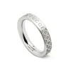 Gucci Sterling Silver Diamante Engraved 4mm Ring YBC 843813 001