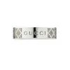Gucci Sterling Silver Diamante Engraved 6mm Ring YBC 843748 001