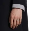 Gucci Sterling Silver Diamante Engraved 6mm Ring YBC 843748 001
