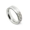 Gucci Sterling Silver Diamante Engraved 6mm Ring YBC 843748 001