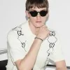 Gucci Tag Supreme Leather Bracelet YBA797156002 - Size XL