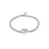 Gucci GG Marmont Silver Chain Bracelet YBA814917001 - Size XL