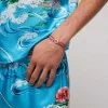 Gucci Interlocking Sterling Silver and Red Cord Bracelet YBA A002MN 002