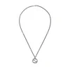 Gucci Interlocking Aria Unisex Silver Necklace YBB678651002