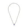 Gucci Silver and Blue Boule Necklace YBB753438002