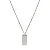 Gucci Sterling Silver Diamante Engraved Pendant Necklace YBB 843607 001