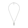 Gucci Sterling Silver Diamante Engraved Pendant Necklace YBB 843607 001