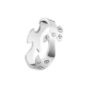Georg Jensen 18ct White Gold Fusion 0.16ct Diamond Set Centre Ring 3546068