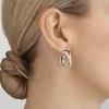 Georg Jensen Infinity Sterling Silver Hoop Earrings 3539267