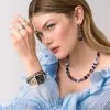 Coeur De Lion GeoCUBE® Precious Blue Moon Statement Necklace 3039100708