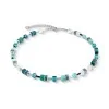Coeur De Lion GeoCUBE® Iconic Teal Silver Necklace 2838100624