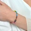 Coeur De Lion Geocube Yellow Gold Tone Plated Multi-Coloured Crystal Bracelet 2838/30-1573