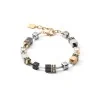 Coeur de Lion Gold Plated Brown Grey Black Mixed Bracelet 2839/30-1216