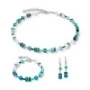 Coeur De Lion GeoCUBE® Iconic Teal Silver Bracelet 2838300624