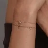 Olivia Burton Classic Mini Heart Gold Plated Double Chain Bracelet 24100460