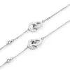 Olivia Burton Hex Interlink Silver Tone Steel Bracelet & Necklace Gift Set 24170001
