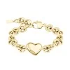 BOSS Honey Love Gold-Tone Heart Charm Bracelet 1580639