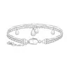 BOSS Selena Three Layer Silver Tone Bracelet With Droplet Charms 1580767