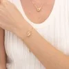 BOSS Live Precious Gold Plated Stainless Steel Linked Circle Ladies Bracelet 1580757