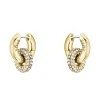 BOSS Live Precious Gold Plated Stainless Steel Linked Circle Hoop Earrings 1580759