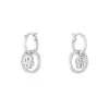 BOSS Divine Silver Tone Stainless Steel Double B Hoop Earrings 1580820