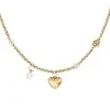 BOSS Amara Yellow Gold PVD Crystal & Pearl Heart Necklace 1580881