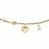 BOSS Amara Yellow Gold PVD Pearl Heart Bracelet 1580882
